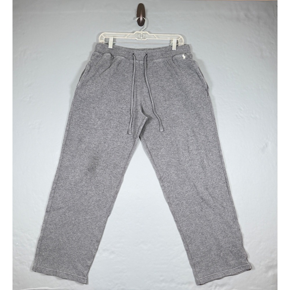 Polo Ralph Lauren Men's Gray Sweatpants Large White Pony Lounge Pants